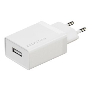 ЗУ сетевое Breaking P-05, 1*USB, 12W, 2,4А (Белый) (22107)