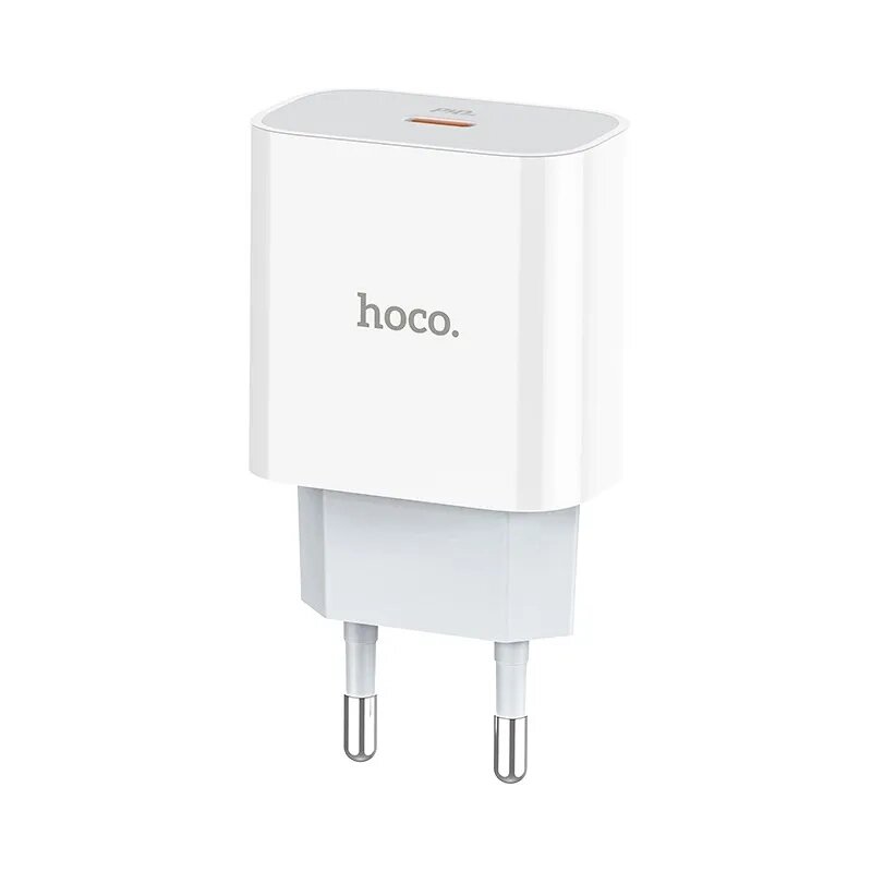 ЗУ Сетевое HOCO C76A Plus Speed 1*TypeC 3.0A PD 20W+QC3.0 быстрая зарядка White мсд от компании Медиамир - фото 1