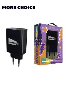ЗУ сетевое More Choice NC52QC 1USB 3.0A QC3.0 быстрая зарядка +LEDфонарик (Black)