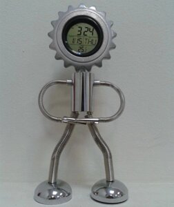 003 Часы-будильник "Робот" электронные (календарь, термометр)