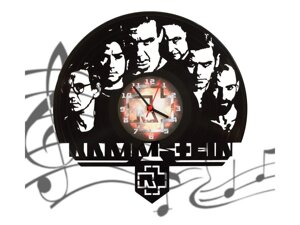 Часы-пластинка "Rammstein", кварцевый механизм, плавный ход