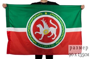 Флаг Республики Татарстан с гербом 90x135 см