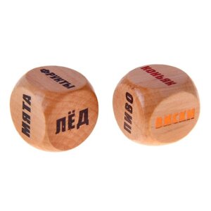 Кубики деревянные алкогольные "Что с чем смешать?