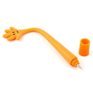 Ручка гибкая "Пять пальцев" оранжевая