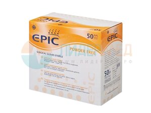 Перчатки латексные стерильные хирургические EPIC SG PF неопудренные - 8,0