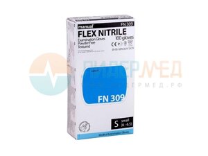 Перчатки нитриловые MANUAL FLEX NITRILE нестерильные, неопудренные - M