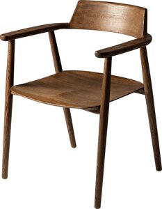 Кресло деревянное из массива дуба Сэн Дуб темный