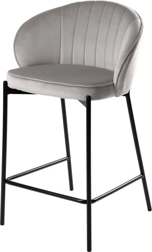 Полубарный стул Миэль светло-серый/черный