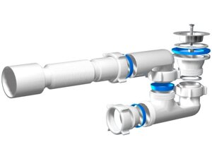 Сифон для душевого поддона 11/2"40 с гофрой 40-40/50 Ани-Пласт Е 215 (Россия)