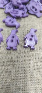 АКЦИЯ! Пуговицы детские пластик 2 прокола, 2,5см/1,5см (фиолетовый)