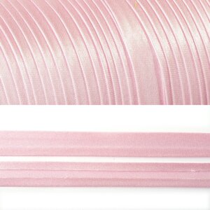 Косая бейка атласная шир. 15мм, 132м в бобине (розовый)