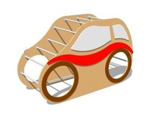 Игровой элемент лаз Автомобиль для детской площадки, дерево, металл