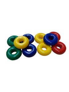 Пластиковые кольца "бублики" для детских счет, комплект 10 шт, антивандальные
