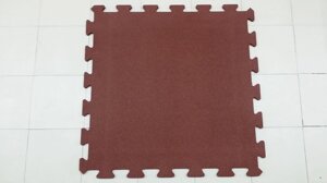 Плитка резиновая Eco-So форма "мат с пазлами", 1*1 метр, 15 мм