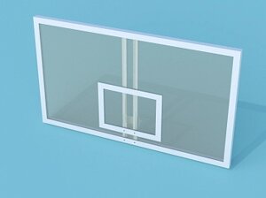 Щит баскетбольный, монолитный поликарбонат 10 мм, металл. рама, 120 х 90 см