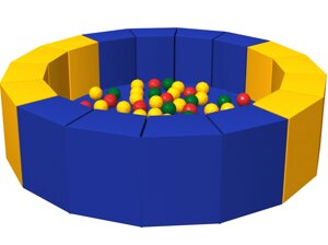 Сухой бассейн с шариками 16 граней (300 шариков в комплекте)