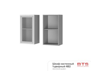 Шкаф настенный 1-дверный со стеклом Арабика 4В2