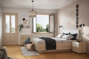 Спальня Монако (комплект 3), дуб сонома