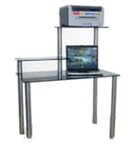 Стеклянный компьютерный стол КС-09