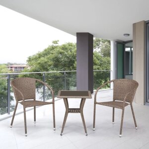 Комплект плетеной мебели T25B-Y137C-W56 Light brown 2Pcs