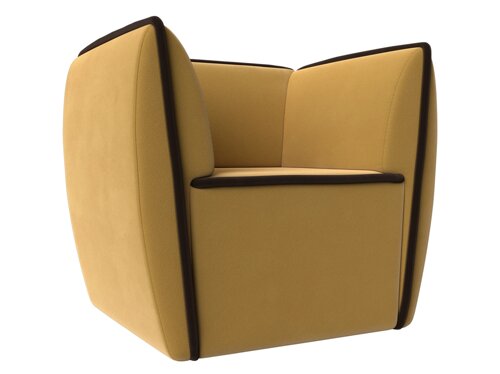 Кресло Бергамо | Желтый | коричневый