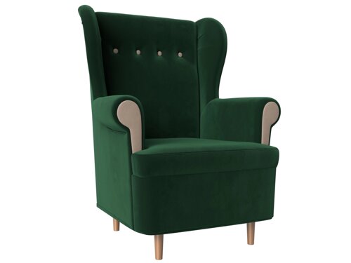 Кресло Торин | Зеленый | Бежевый
