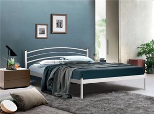 Кровать двуспальная ЭКО+180х200 | металлическое основание | Белый