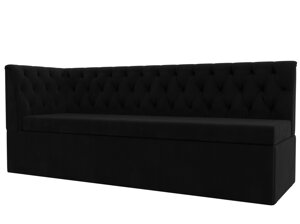 Кухонный диван Маркиз с углом слева | Черный
