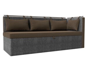 Кухонный диван Метро с углом | коричневый | Серый