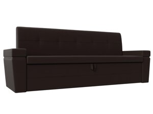 Кухонный прямой диван Деметра | Коричневый