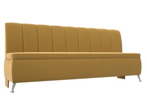 Кухонный прямой диван Кантри | Желтый