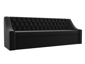 Кухонный прямой диван Мерлин | Черный