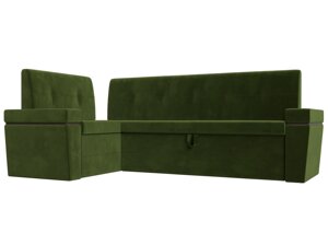 Кухонный угловой диван Деметра левый угол | Зеленый