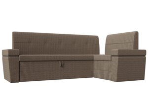 Кухонный угловой диван Деметра правый угол | Коричневый