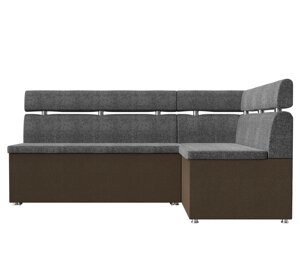Кухонный угловой диван Классик | Серый | коричневый