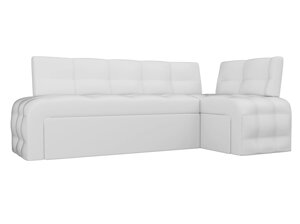 Кухонный угловой диван Люксор | Белый