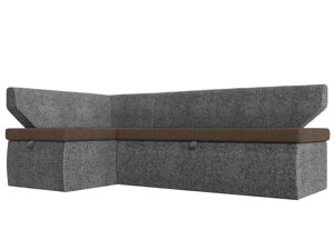Кухонный угловой диван Омура левый угол | коричневый | Серый