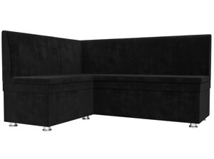 Кухонный угловой диван Уют левый угол | Черный