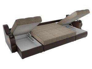 П-образный диван Меркурий | Корфу 02 | коричневый