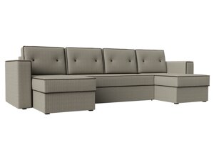 П-образный диван Принстон | Корфу 02 | коричневый