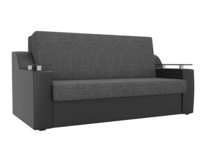 Прямой диван аккордеон Сенатор 120 | Серый | черный