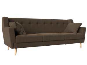 Прямой диван Брайтон 3 | Коричневый