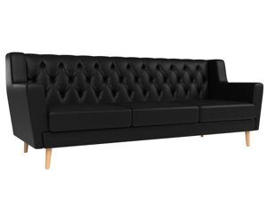 Прямой диван Брайтон 3 Люкс | Черный