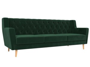 Прямой диван Брайтон 3 Люкс | Зеленый