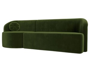 Прямой диван Лига-027 угол левый | Зеленый
