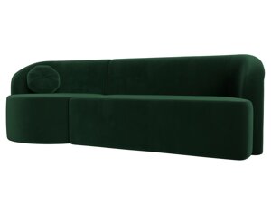 Прямой диван Лига-027 угол левый | Зеленый