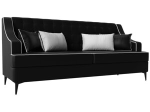 Прямой диван Марк | Черный | Белый
