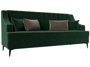 Прямой диван Марк | зеленый | коричневый