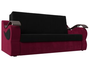 Прямой диван Меркурий 160 | Черный | Бордовый