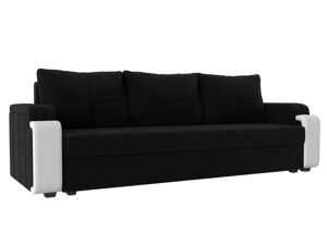 Прямой диван Николь лайт | Черный | Белый
